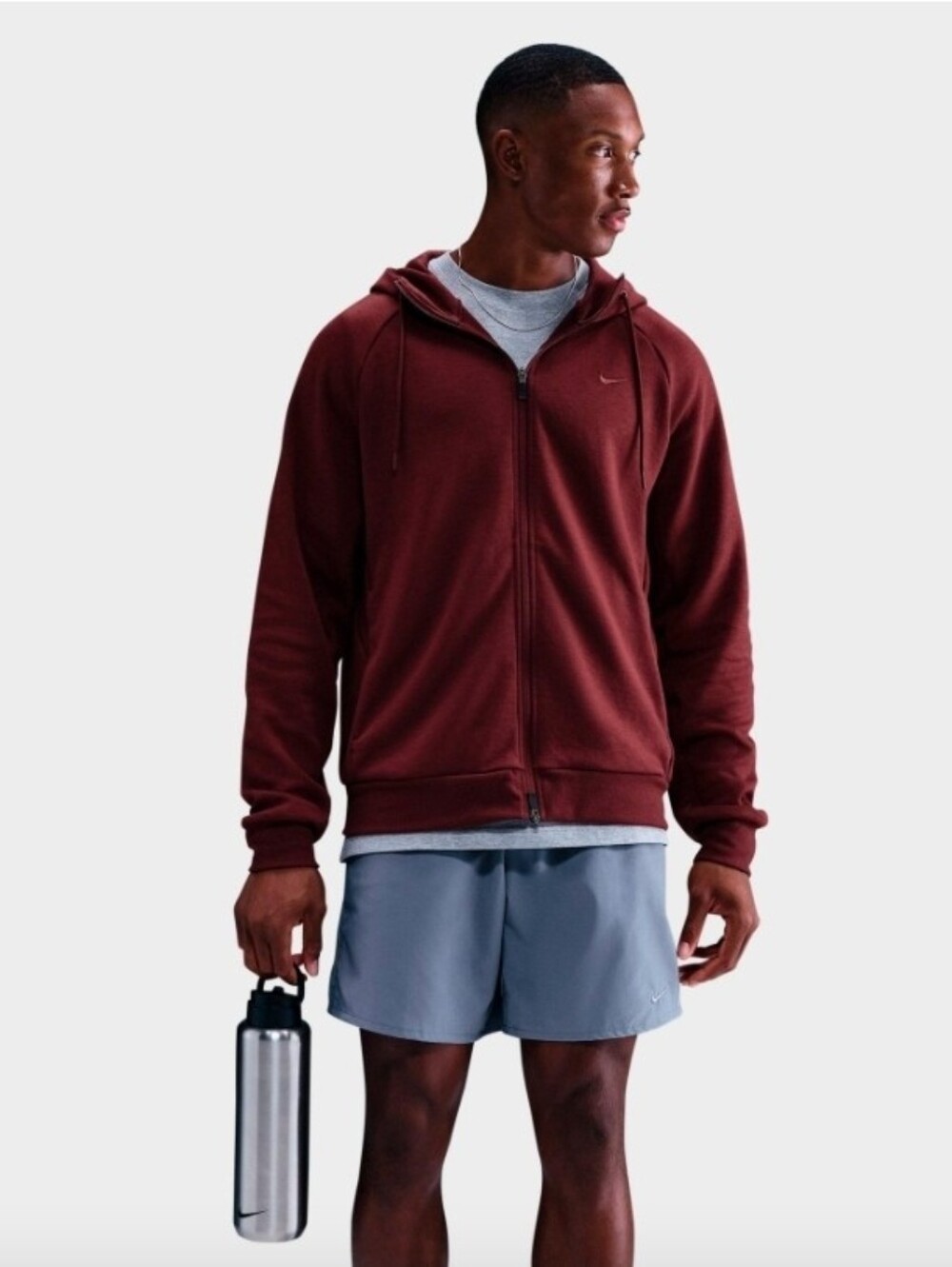 Nike Primary Fleece Dri-FIT UV Full Zip Men's Hoodie Dark Team Red XL FZ0967-619